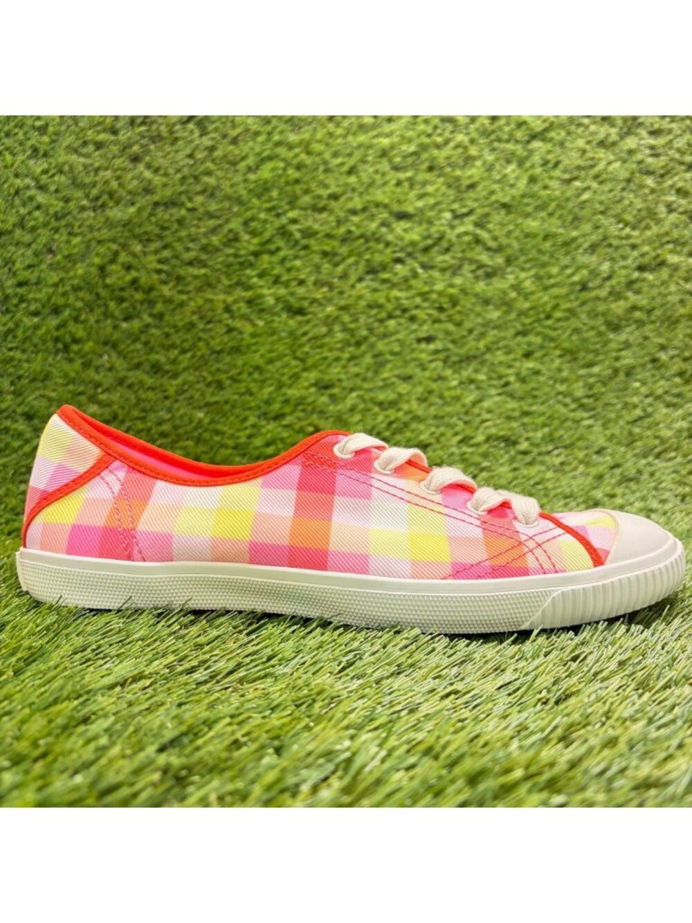 Kate Spade New York Tennison Pink Madras Womens Size 9 Athletic Shoes Sneakers